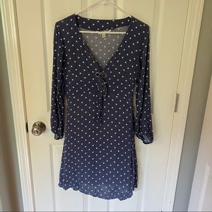 American eagle, blue polka-dot, mini dress